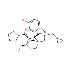 CO[C@]12CC[C@@]3(C[C@@H]1[C@@H](O)C1CCCC1)[C@H]1Cc4ccc(O)c5c4[C@@]3(CCN1CC1CC1)[C@H]2O5 ZINC000095591359
