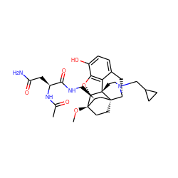 CO[C@]12CC[C@@]3(C[C@@H]1CNC(=O)[C@H](CC(N)=O)NC(C)=O)[C@H]1Cc4ccc(O)c5c4[C@@]3(CCN1CC1CC1)[C@H]2O5 ZINC000221238848