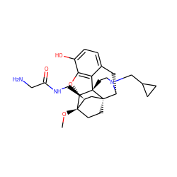 CO[C@]12CC[C@@]3(C[C@@H]1CNC(=O)CN)[C@H]1Cc4ccc(O)c5c4[C@@]3(CCN1CC1CC1)[C@H]2O5 ZINC000221211534