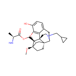 CO[C@]12CC[C@@]3(C[C@@H]1COC(=O)[C@H](C)N)[C@H]1Cc4ccc(O)c5c4[C@@]3(CCN1CC1CC1)[C@H]2O5 ZINC000148680785