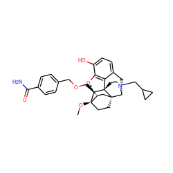 CO[C@]12CC[C@@]3(C[C@@H]1COCc1ccc(C(N)=O)cc1)[C@H]1Cc4ccc(O)c5c4[C@@]3(CCN1CC1CC1)[C@H]2O5 ZINC000148736249
