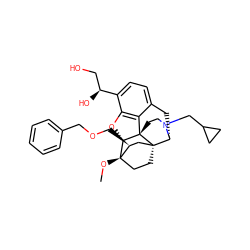 CO[C@]12CC[C@@]3(C[C@@H]1COCc1ccccc1)[C@H]1Cc4ccc([C@@H](O)CO)c5c4[C@@]3(CCN1CC1CC1)[C@H]2O5 ZINC000114754288