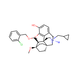 CO[C@]12CC[C@@]3(C[C@@H]1COCc1ccccc1Cl)[C@H]1Cc4ccc(O)c5c4[C@@]3(CC[N@@+]1(C)CC1CC1)[C@H]2O5 ZINC000473183385