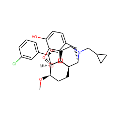 CO[C@]12CC[C@@]3(C[C@]1(C)[C@H](O)c1cccc(Cl)c1)[C@H]1Cc4ccc(O)c5c4[C@@]3(CCN1CC1CC1)[C@H]2O5 ZINC000473133741