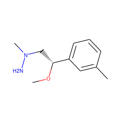 CO[C@H](CN(C)N)c1cccc(C)c1 ZINC000064746463