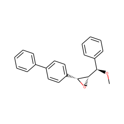 CO[C@H](c1ccccc1)[C@@H]1O[C@@H]1c1ccc(-c2ccccc2)cc1 ZINC000169705239