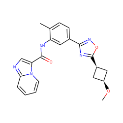 CO[C@H]1C[C@@H](c2nc(-c3ccc(C)c(NC(=O)c4cnc5ccccn45)c3)no2)C1 ZINC001772588398