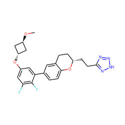 CO[C@H]1C[C@H](Oc2cc(F)c(F)c(-c3ccc4c(c3)CC[C@H](CCc3nn[nH]n3)O4)c2)C1 ZINC001772655524