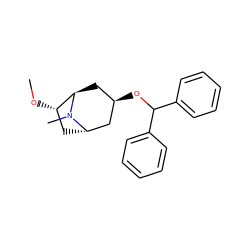 CO[C@H]1C[C@H]2C[C@H](OC(c3ccccc3)c3ccccc3)C[C@H]1N2C ZINC000100878397