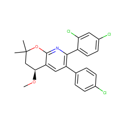 CO[C@H]1CC(C)(C)Oc2nc(-c3ccc(Cl)cc3Cl)c(-c3ccc(Cl)cc3)cc21 ZINC000049109505