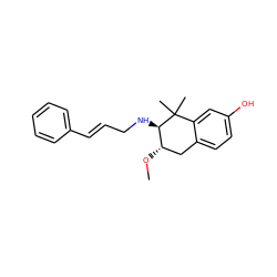 CO[C@H]1Cc2ccc(O)cc2C(C)(C)[C@@H]1NC/C=C/c1ccccc1 ZINC000013583943