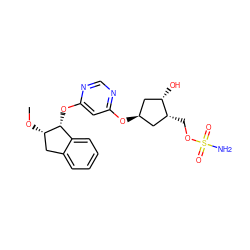 CO[C@H]1Cc2ccccc2[C@H]1Oc1cc(O[C@H]2C[C@H](O)[C@H](COS(N)(=O)=O)C2)ncn1 ZINC000114582965