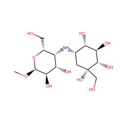 CO[C@H]1O[C@H](CO)[C@H](N[C@H]2C[C@](O)(CO)[C@@H](O)[C@H](O)[C@H]2O)[C@H](O)[C@H]1O ZINC000084687145