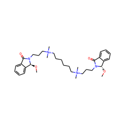 CO[C@H]1c2ccccc2C(=O)N1CCC[N+](C)(C)CCCCCC[N+](C)(C)CCCN1C(=O)c2ccccc2[C@@H]1OC ZINC000026283209