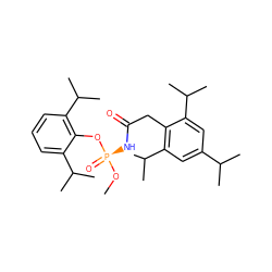 CO[P@@](=O)(NC(=O)Cc1c(C(C)C)cc(C(C)C)cc1C(C)C)Oc1c(C(C)C)cccc1C(C)C ZINC000026744076