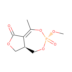 CO[P@]1(=O)OC[C@H]2COC(=O)C2=C(C)O1 ZINC000005497499