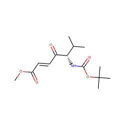 COC(=O)/C=C/C(=O)[C@@H](NC(=O)OC(C)(C)C)C(C)C ZINC000039083806