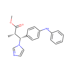 COC(=O)[C@@H](C)[C@H](c1ccc(Nc2ccccc2)cc1)n1ccnc1 ZINC000071316933
