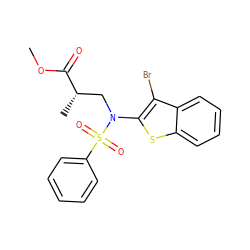 COC(=O)[C@@H](C)CN(c1sc2ccccc2c1Br)S(=O)(=O)c1ccccc1 ZINC000115232518