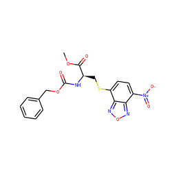 COC(=O)[C@@H](CSc1ccc([N+](=O)[O-])c2nonc12)NC(=O)OCc1ccccc1 ZINC000299820241