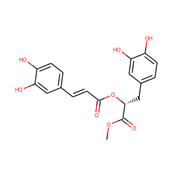 COC(=O)[C@@H](Cc1ccc(O)c(O)c1)OC(=O)/C=C/c1ccc(O)c(O)c1 ZINC000028875204