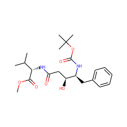 COC(=O)[C@@H](NC(=O)C[C@H](O)[C@H](Cc1ccccc1)NC(=O)OC(C)(C)C)C(C)C ZINC000653746416