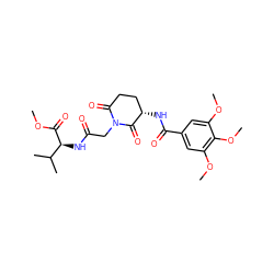 COC(=O)[C@@H](NC(=O)CN1C(=O)CC[C@H](NC(=O)c2cc(OC)c(OC)c(OC)c2)C1=O)C(C)C ZINC000028894553