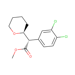 COC(=O)[C@@H](c1ccc(Cl)c(Cl)c1)[C@@H]1CCCCO1 ZINC000013517766