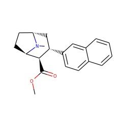 COC(=O)[C@@H]1[C@@H](c2ccc3ccccc3c2)C[C@H]2CC[C@H]1N2C ZINC000100921430