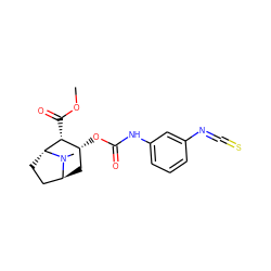 COC(=O)[C@@H]1[C@H](OC(=O)Nc2cccc(N=C=S)c2)C[C@H]2CC[C@H]1N2C ZINC000100737979