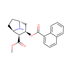 COC(=O)[C@@H]1[C@H](OC(=O)c2cccc3ccccc23)C[C@H]2CC[C@H]1N2C ZINC000100803215