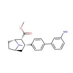 COC(=O)[C@@H]1[C@H](c2ccc(-c3cccc(N)c3)cc2)C[C@H]2CC[C@H]1N2C ZINC000100800439