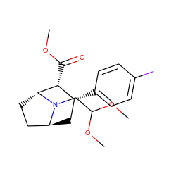 COC(=O)[C@@H]1[C@H](c2ccc(I)cc2)C[C@H]2CC[C@H]1N2CC(OC)OC ZINC000100761574