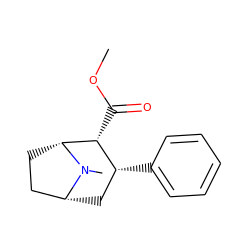 COC(=O)[C@@H]1[C@H](c2ccccc2)C[C@@H]2CC[C@H]1N2C ZINC000002383042