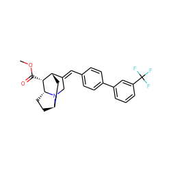 COC(=O)[C@@H]1[C@H]2C[C@H]3CC[C@H]1N3C/C2=C\c1ccc(-c2cccc(C(F)(F)F)c2)cc1 ZINC000253638162