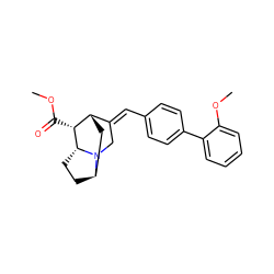 COC(=O)[C@@H]1[C@H]2C[C@H]3CC[C@H]1N3C/C2=C\c1ccc(-c2ccccc2OC)cc1 ZINC000253695091