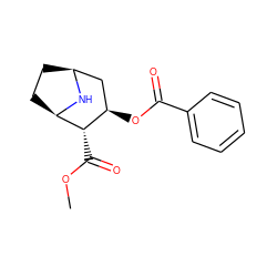 COC(=O)[C@@H]1[C@H]2CC[C@@H](C[C@H]1OC(=O)c1ccccc1)N2 ZINC000027186363