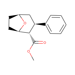 COC(=O)[C@@H]1[C@H]2CC[C@@H](C[C@H]1c1ccccc1)O2 ZINC000013764435