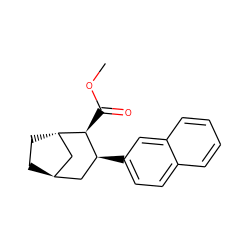 COC(=O)[C@@H]1[C@H]2CC[C@@H](C2)C[C@@H]1c1ccc2ccccc2c1 ZINC000100861266