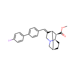 COC(=O)[C@@H]1[C@H]2CC[C@H]3CC[C@H]1N(C/C2=C\c1ccc(-c2ccc(I)cc2)cc1)C3 ZINC000253700340