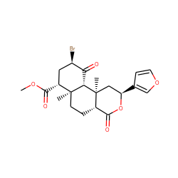 COC(=O)[C@@H]1C[C@@H](Br)C(=O)[C@H]2[C@@]1(C)CC[C@H]1C(=O)O[C@H](c3ccoc3)C[C@]21C ZINC000035862225