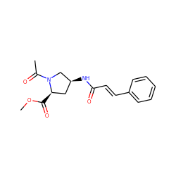 COC(=O)[C@@H]1C[C@H](NC(=O)/C=C/c2ccccc2)CN1C(C)=O ZINC000040899452