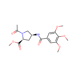 COC(=O)[C@@H]1C[C@H](NC(=O)c2cc(OC)c(OC)c(OC)c2)CN1C(C)=O ZINC000040405185