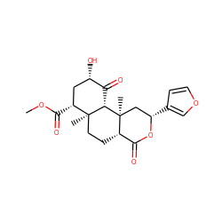 COC(=O)[C@@H]1C[C@H](O)C(=O)[C@H]2[C@@]1(C)CC[C@H]1C(=O)O[C@@H](c3ccoc3)C[C@]21C ZINC000082158010