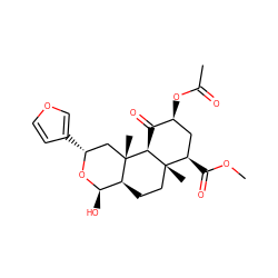 COC(=O)[C@@H]1C[C@H](OC(C)=O)C(=O)[C@@H]2[C@@]3(C)C[C@@H](c4ccoc4)O[C@H](O)[C@@H]3CC[C@@]12C ZINC000013607537