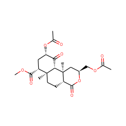 COC(=O)[C@@H]1C[C@H](OC(C)=O)C(=O)[C@H]2[C@@]1(C)CC[C@H]1C(=O)O[C@H](COC(C)=O)C[C@]21C ZINC000040863317