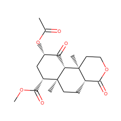 COC(=O)[C@@H]1C[C@H](OC(C)=O)C(=O)[C@H]2[C@@]1(C)CC[C@H]1C(=O)OCC[C@]21C ZINC000028702045