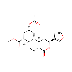 COC(=O)[C@@H]1C[C@H](OC(C)=O)C[C@H]2[C@@]1(C)CC[C@H]1C(=O)O[C@H](c3ccoc3)C[C@]21C ZINC000013607548