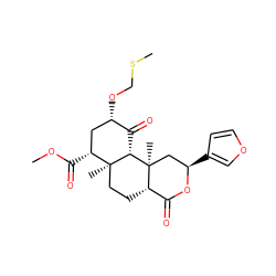 COC(=O)[C@@H]1C[C@H](OCSC)C(=O)[C@H]2[C@@]1(C)CC[C@H]1C(=O)O[C@H](c3ccoc3)C[C@]21C ZINC000029131233