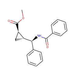 COC(=O)[C@@H]1C[C@H]1[C@@H](NC(=O)c1ccccc1)c1ccccc1 ZINC000006145280